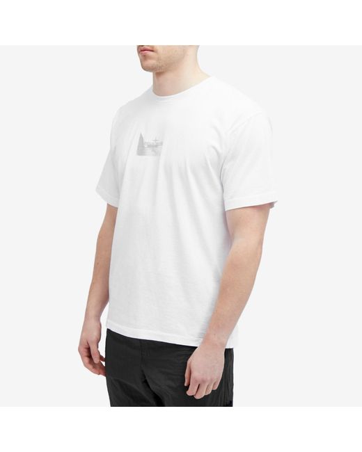 Stone Island White Reflective Badge Print T-Shirt for men