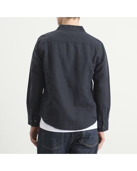 Corridor NYC Blue Cotton Linen Shirt for men