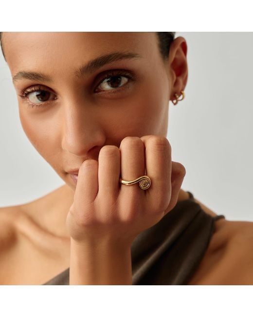 Missoma Metallic Spiral Stacking Ring