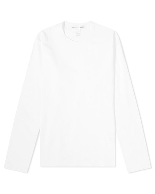 Comme des Garçons White Long Sleeve Forever T-Shirt for men
