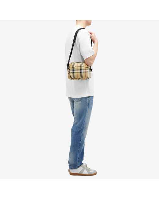 Burberry Black Paddy Check Shoulder Bag for men
