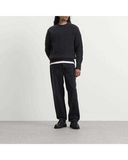 A.P.C. Black Ron Chunky Rib Jumper for men