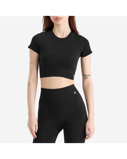 4th & Reckless Black Brogan Sports Crop Top
