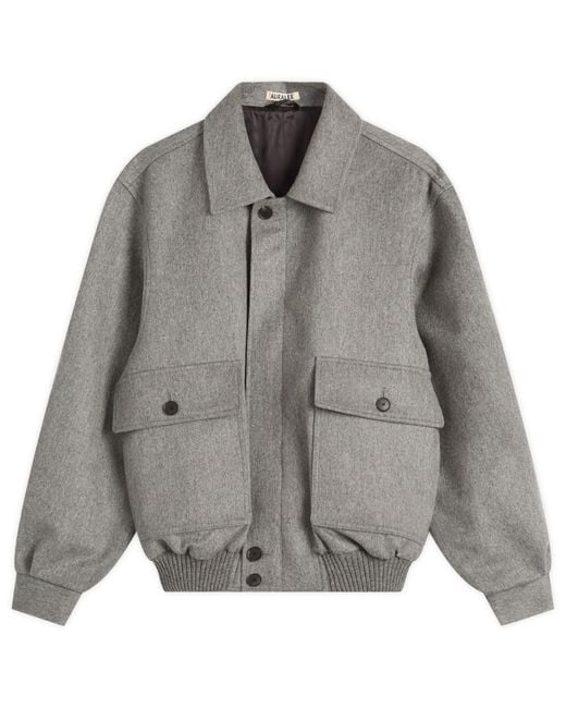 AURALEE Cashmere Moleskin Zip Blouson in Gray for Men | Lyst