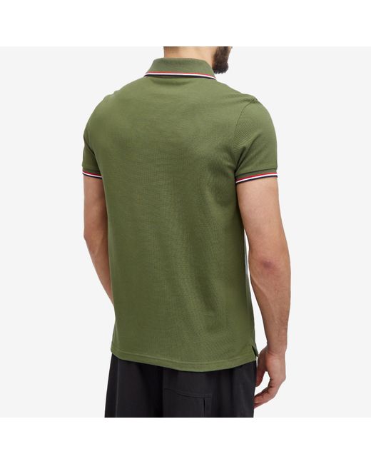 Moncler Green Classic Logo Polo Shirt for men