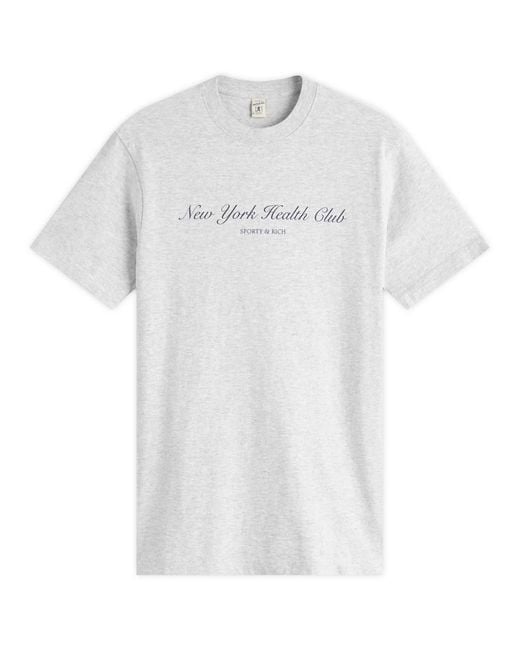 Sporty & Rich White Ny Health Club T-Shirt