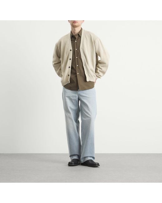Kaptain Sunshine Natural Cotton Washi Hand Frame Cardigan for men