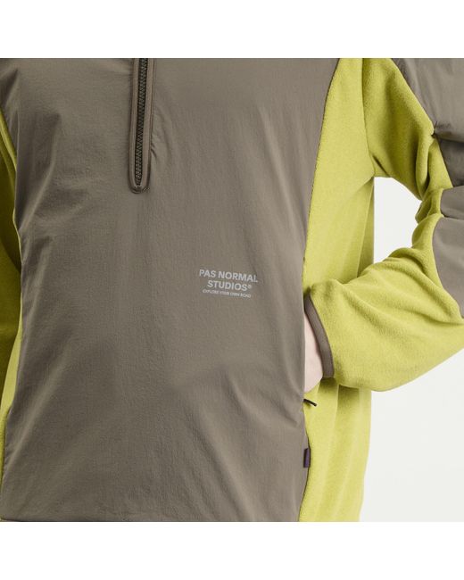 Pas Normal Studios Green Off-Race Light Half-Zip Fleece for men