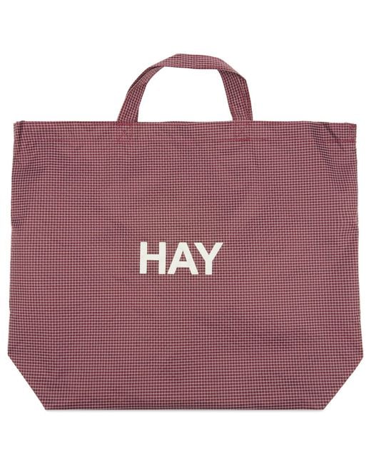 Hay Purple Grid Crossover Bag
