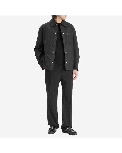 Ami Paris Padded Adc Overshirt in Black for Men | Lyst UK 