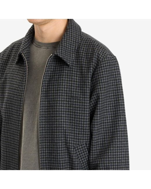 A.P.C. Black Gilbert Houndstooth Check Wool Jacket for men