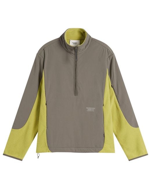 Pas Normal Studios Green Off-Race Light Half-Zip Fleece for men