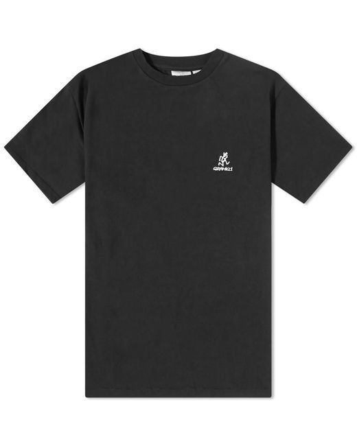 Gramicci Black Big Running Man T-shirt for men