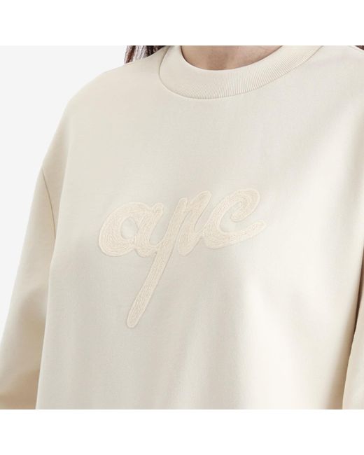 A.P.C. White Ethan Logo Sweatshirt