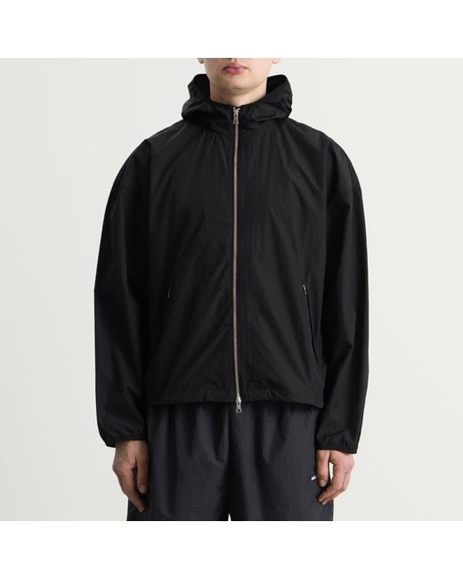 MKI Miyuki-Zoku Black Hyperlight Hooded Wind Jacket for men