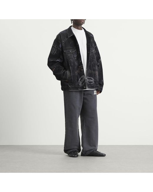 Balenciaga Black Washed Crayon Oversized Jacket for men