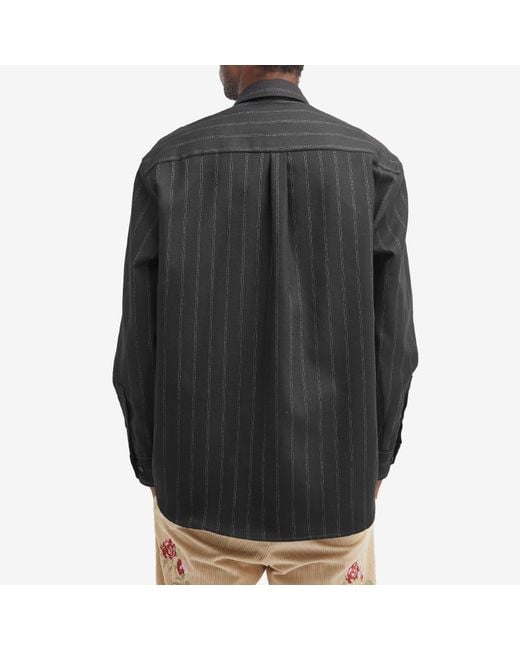 Soulland Black Derry Zip Shirt Jacket for men