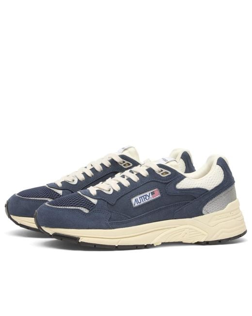 Autry Blue Hyperway Low Suede Sneakers for men