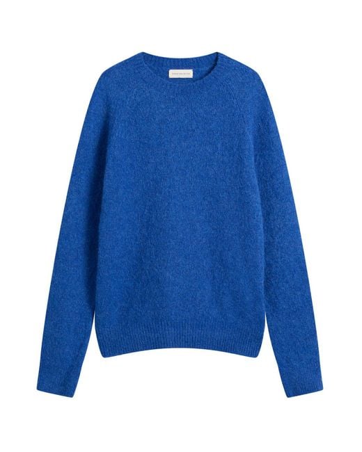 Dries Van Noten Blue Alpaca Wool Jumper for men