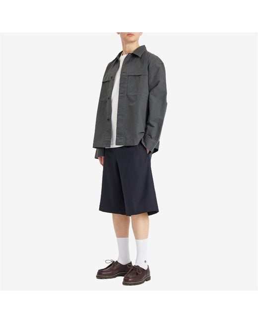 MHL ブラックシャツ MHL by Margaret Howell Storm Flap Shirt in Black for Men | Lyst