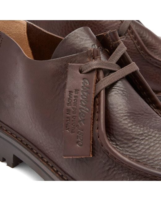 Astorflex Brown Beenflex Grain Leather Shoes for men