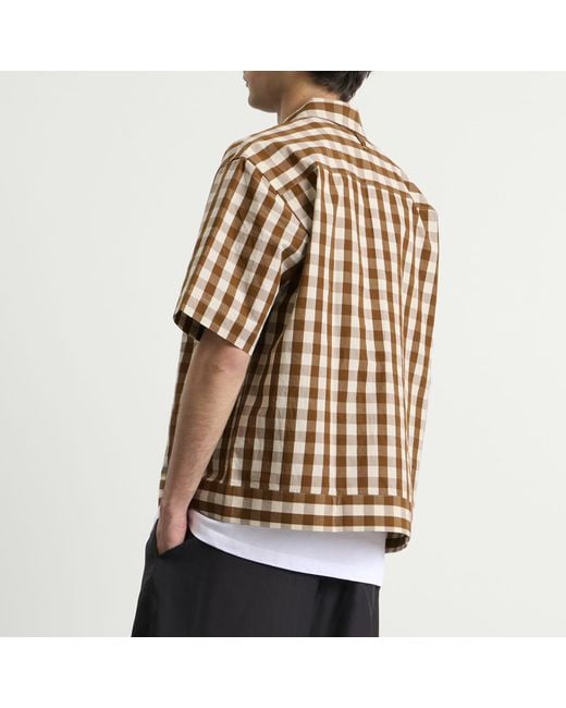NN07 Brown Reed Boxy Short Sleeve Shirt for men