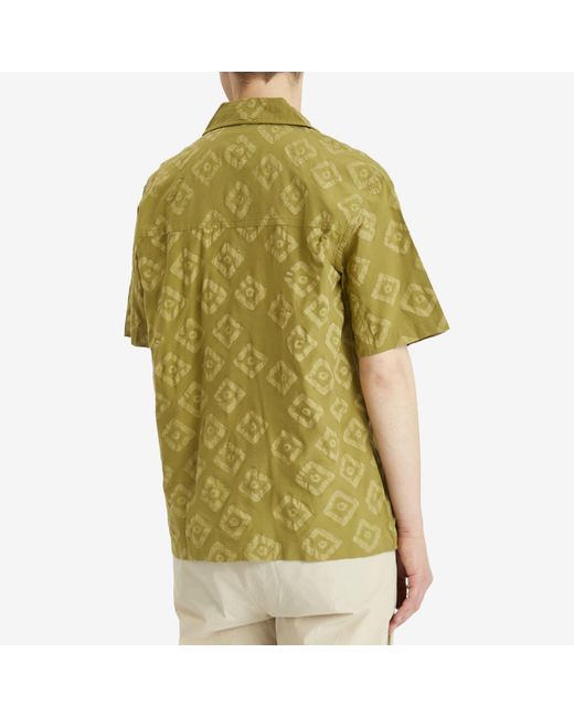 Norse Projects Green Mads Batik Vacation Shirt for men