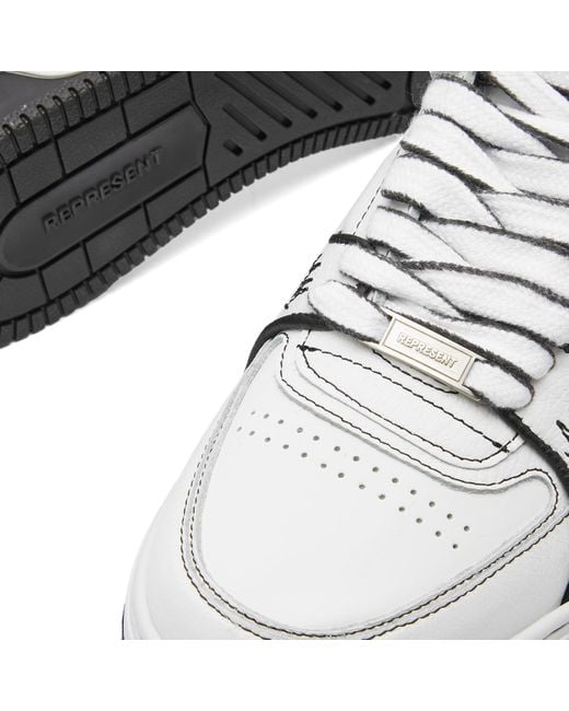 Represent White Apex Nappa Leather Sneakers for men