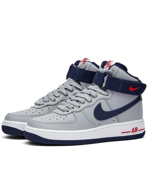 Nike Air Force 1 High '07 LV8 Men's Shoes Wolf Grey/University Red