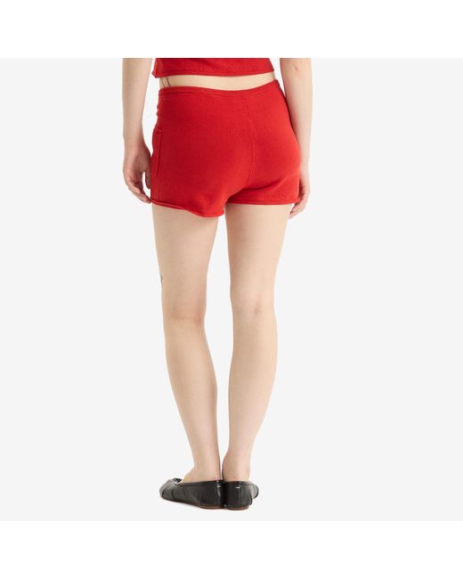 Peachy Den Red Marie Knit Shorts