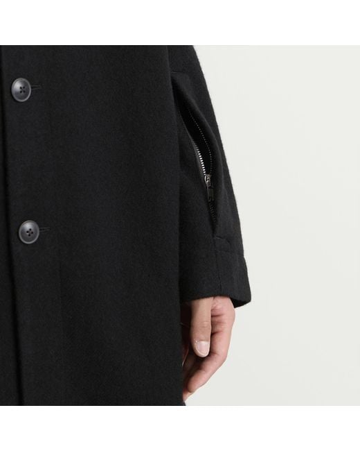 Rick Owens Black Buttoned Brad Coat for men