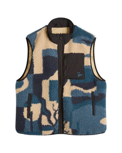 by Parra Blue Infinite Bird Reversible Vest for men