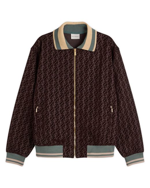 Drole de Monsieur Brown Drole De Monsieur Monogram Tracksuit Jacket for men