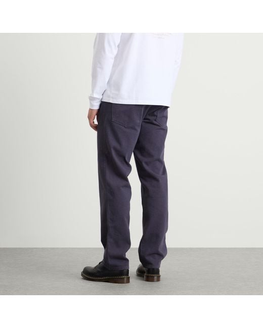 Palmes Blue Coarse Trousers for men