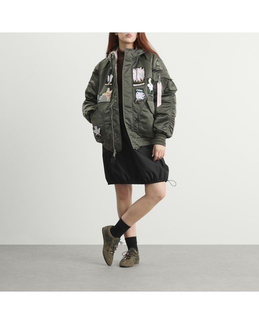 CECILIE BAHNSEN Green X Alpha Industries N-2B Patch Jacket