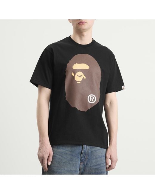 A Bathing Ape Black Big Ape Head T-Shirt for men