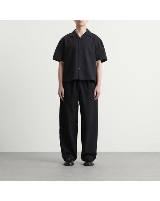 MKI Miyuki-Zoku Blue Presented By End. Seersucker Wide Leg Trousers for men