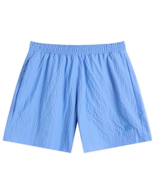 About Blank Blue Seersucker Swim Short for men