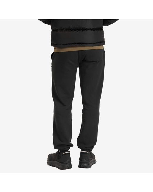 Moncler Black Cotton Track Pants With Logo for men