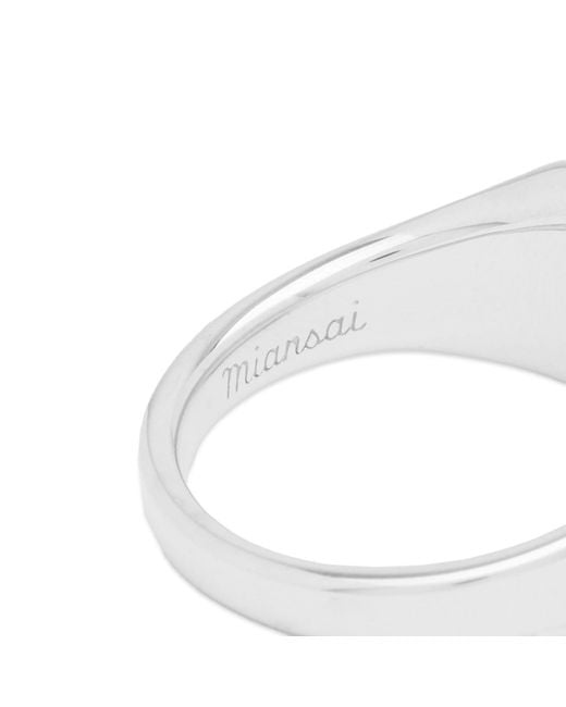 Miansai White X Gab Bois Sim Card Signet Ring for men