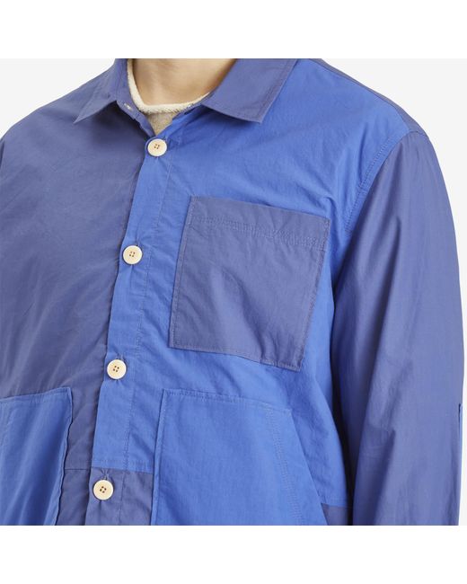 Folk Blue Assembly Work Jacket for men