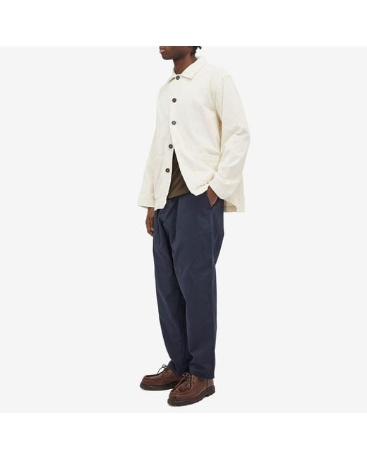 Universal Works White Corduroy Easy Jacket for men