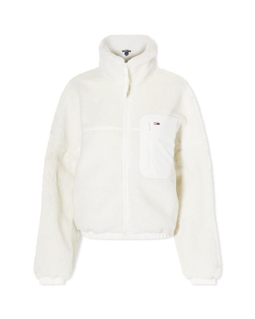 Tommy Hilfiger White Casual Sherpa Jacket
