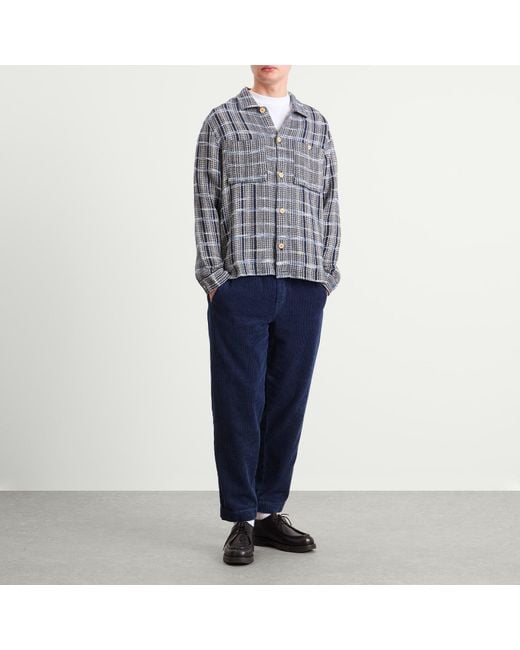 Folk Gray Patch Overshirt for men
