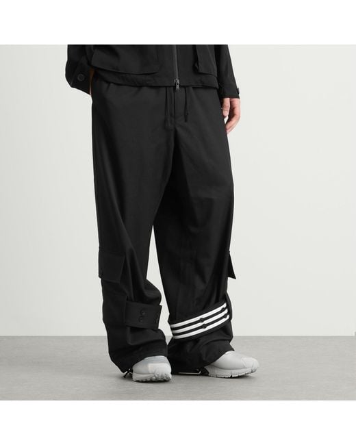 Y-3 Black Three Stripe Cargo Pant for men
