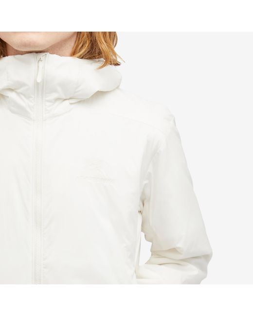 Arc'teryx White Atom Hoodie Jacket for men