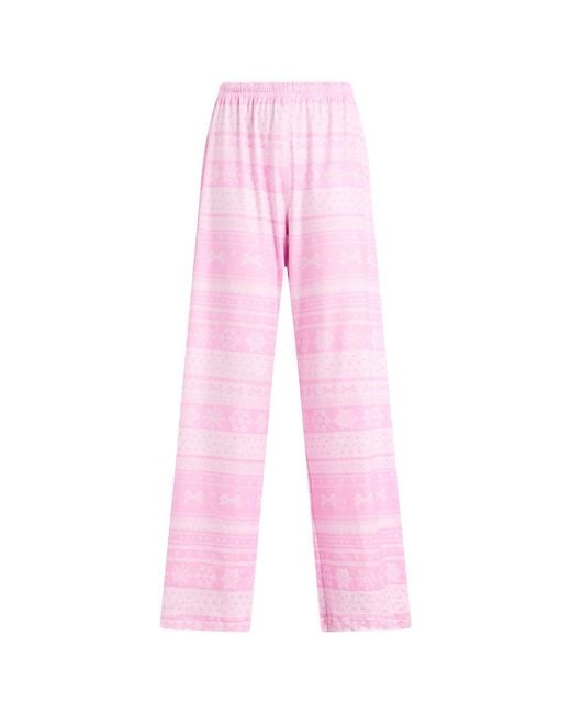Skims Pink Plush Pointelle Pants