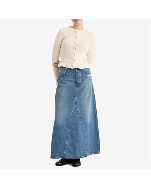 Levi's Blue Levis Iconic Long Skirt