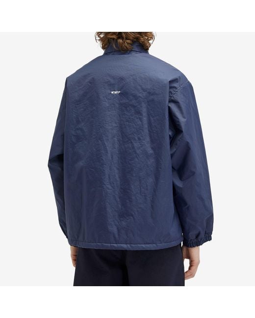 (w)taps Blue 07 Boa Lined Coach Jacket for men