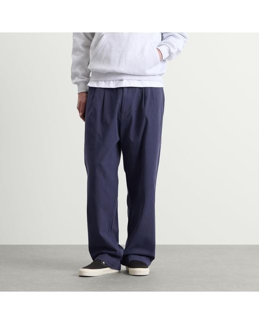 Butter Goods Blue Pleated Trousers for men